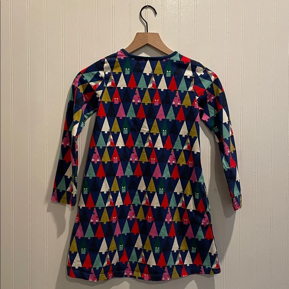 HANNA ANDERSSON Print A-line Dress in Oh Christmas Tree Size 130 US 8
